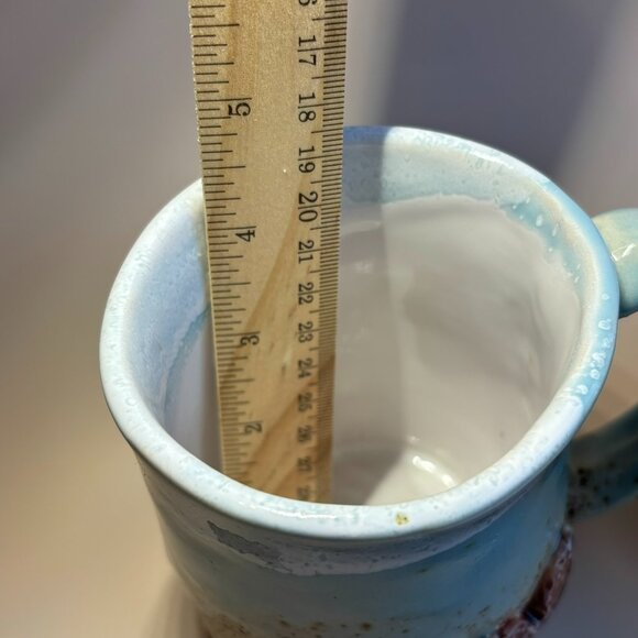 Drip Glaze Pottery Mugs Beach Theme Handmade Mugs Coastal Pottery Beach-Inspired - Picture 12 of 12